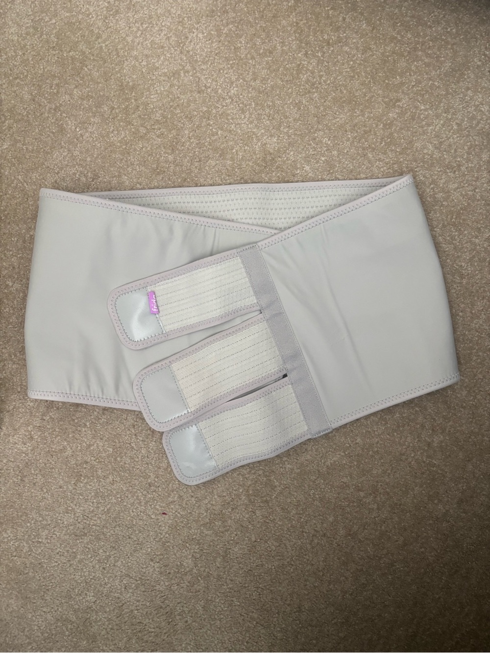 Postpartum Support Waist Binder - Light Beige Adjustable Belly Band